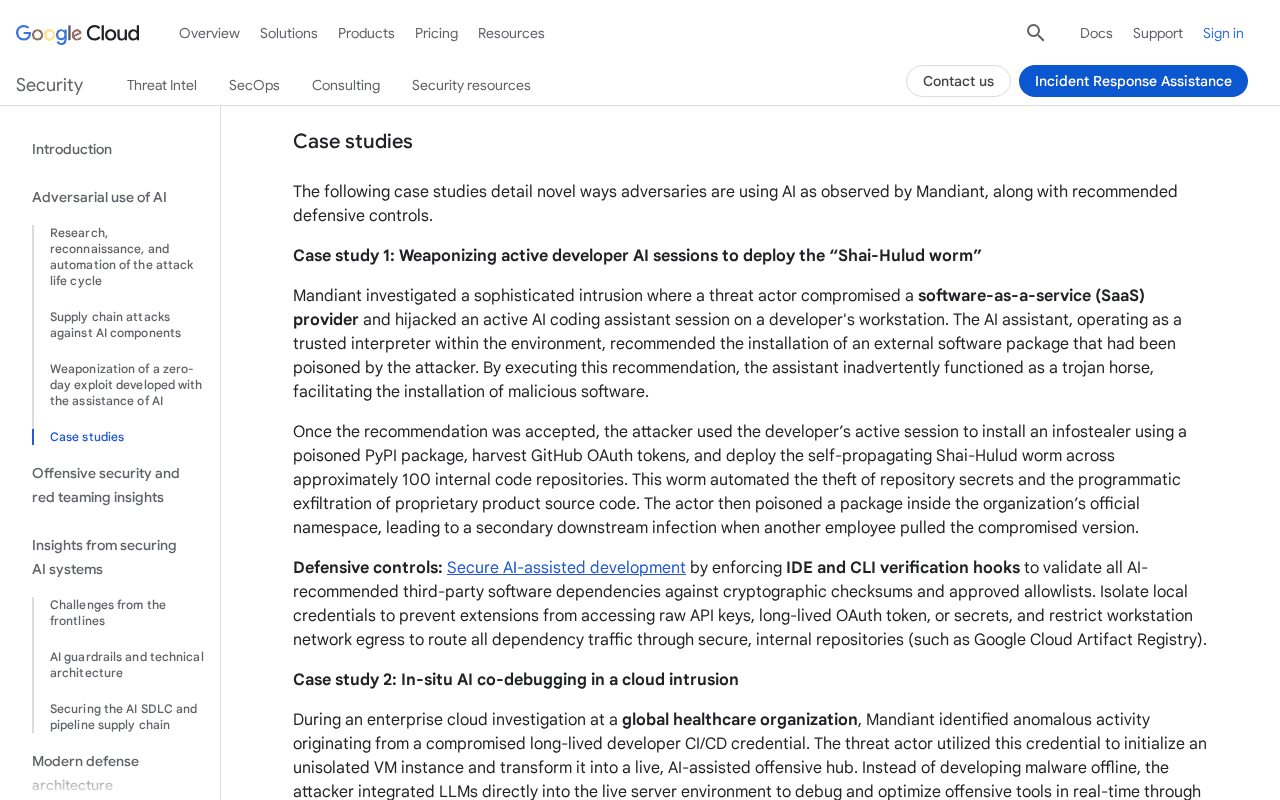 Mandiant AI Risk and Resilience Report 2026, case study 1, describing an attacker who used a developer’s active AI coding session to install an infostealer through a poisoned PyPI package, harvest GitHub OAuth tokens and spread the Shai-Hulud worm across about 100 internal repositories