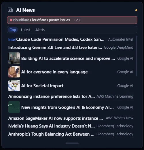 AI News in Automater Lite