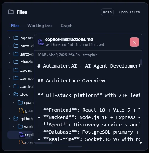 Files in Automater Lite